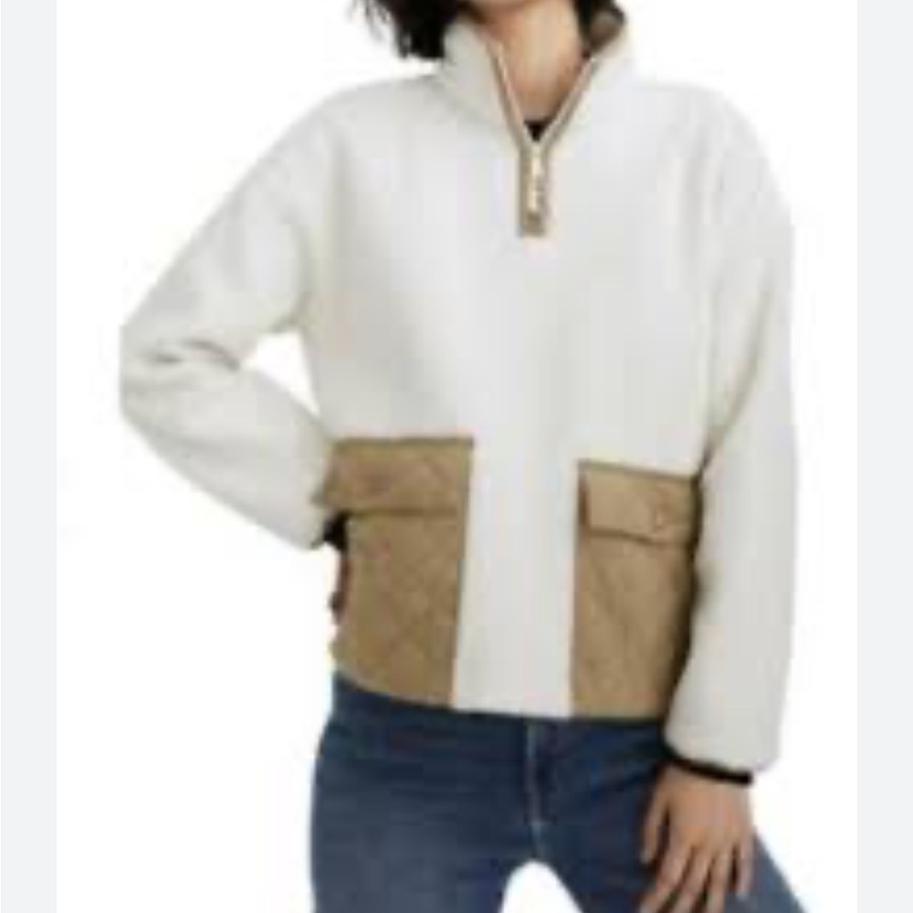 Madewell (Re)sourced Fleece Quilted-Pocket Popover Jacket